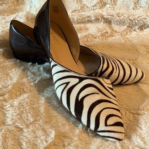 NINE WEST 🥿♥️🥿 Black & White Leather Flats 9M